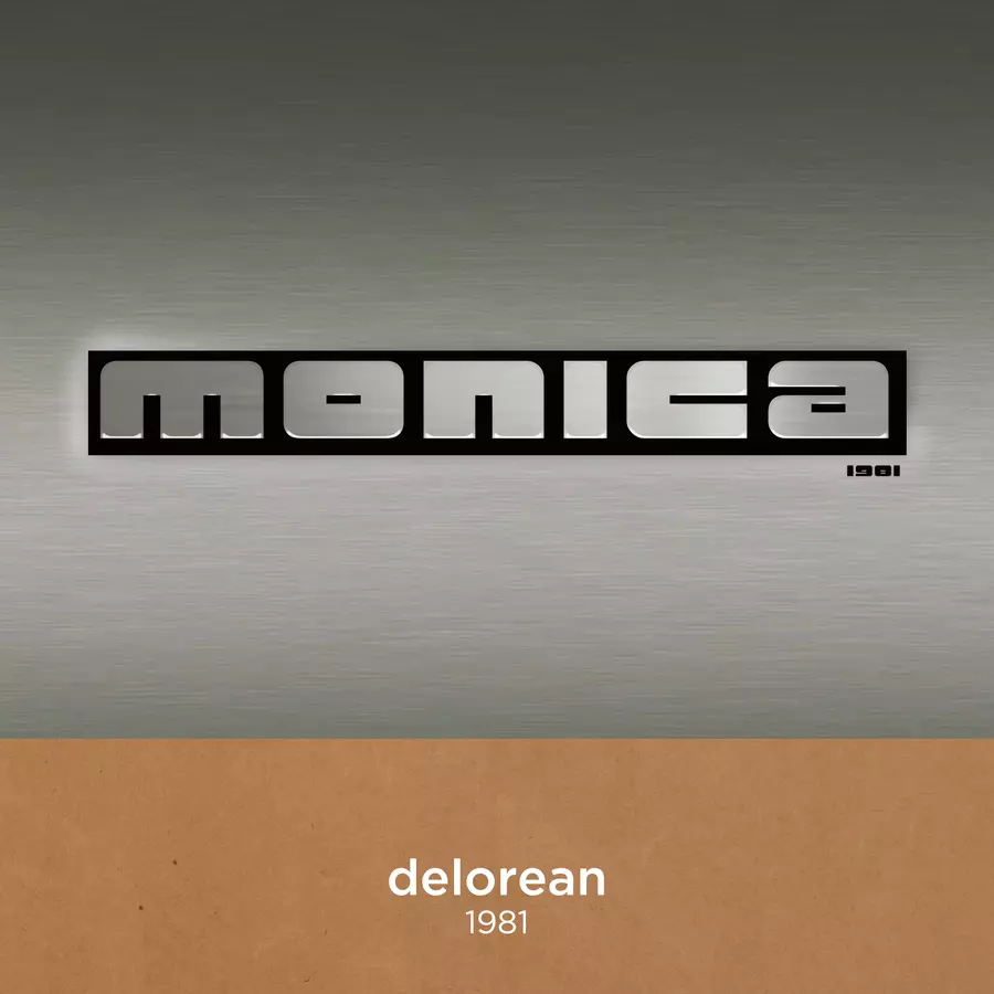 Monica in the style of Delorean carmaker