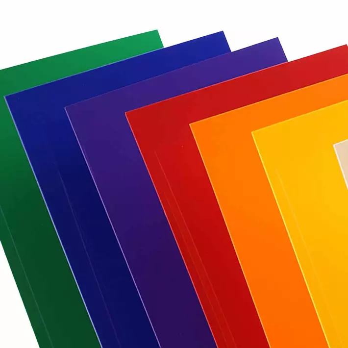 Bright Coloured Sheets of Hi Impact Styrene known as HIPS