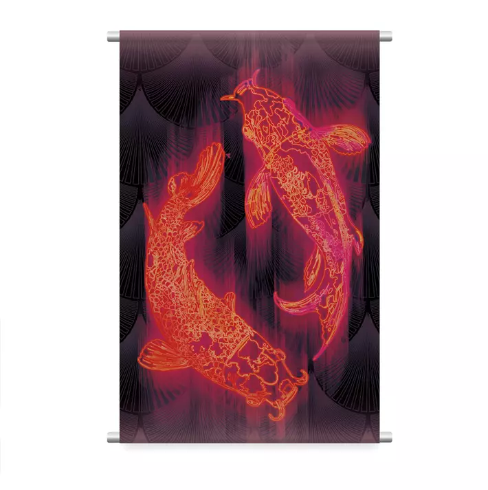 Light-Stop Banner with Koi Image