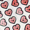 Pink Heart Smiley Stickers image