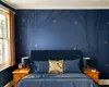 Dark Blue Dragonfly and Firefly Wallcovering