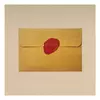 Red Gloss Spot & Embossed Imitation Wax Seal on Envelope
